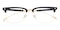 Oswego Black/Golden Rectangle TR90 Eyeglasses
