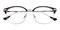 Montgomery Black/Silver Oval Acetate Eyeglasses