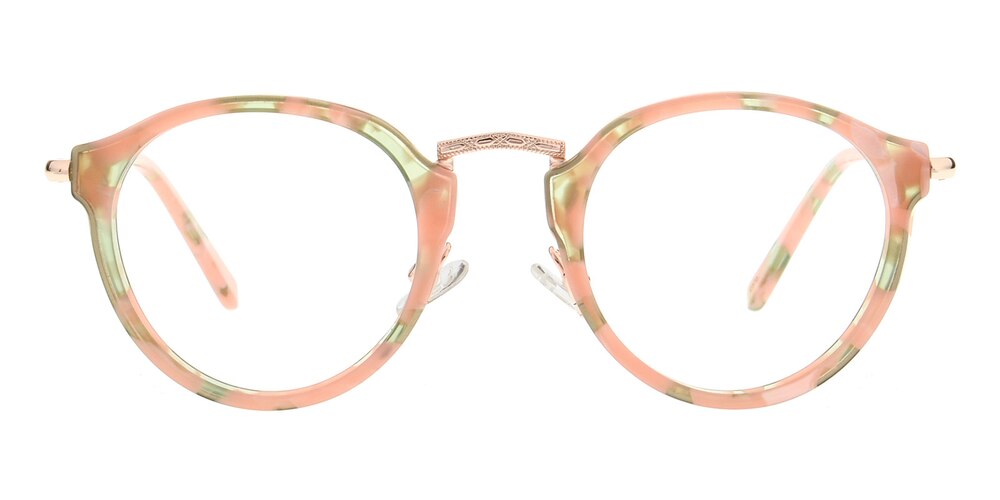 Chandler Pink Floral Round Acetate Eyeglasses