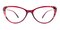 Joyce Red Cat Eye Plastic Eyeglasses