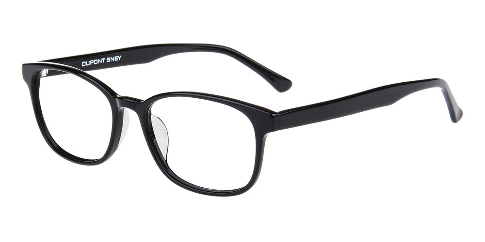 Akron Black Oval Acetate Eyeglasses