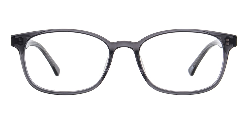 Akron Gray Oval Acetate Eyeglasses