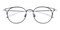 Jessica Black/Silver Round Titanium Eyeglasses
