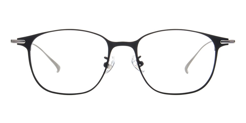 Raleigh Black Classic Wayframe Titanium Eyeglasses