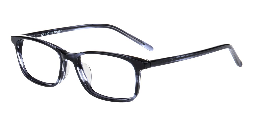 Daniel Black/Gray Rectangle Acetate Eyeglasses
