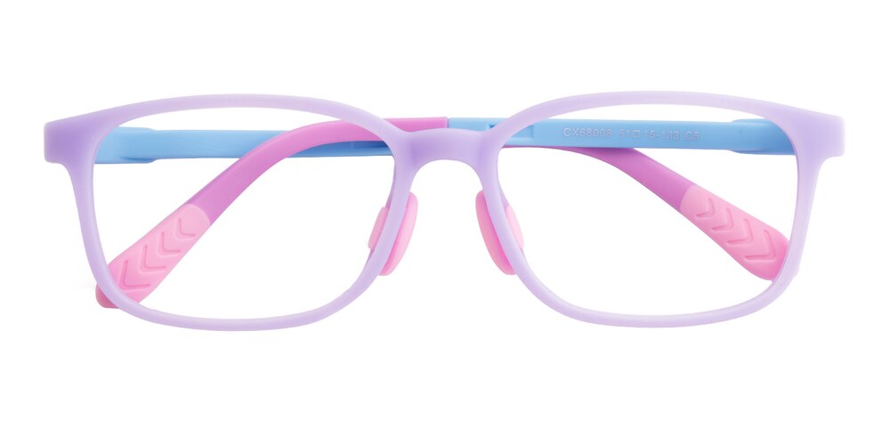 Adam Purple Rectangle Silica-gel Eyeglasses