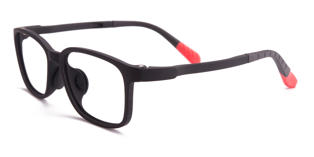 Adam Black Rectangle Silica-gel Eyeglasses