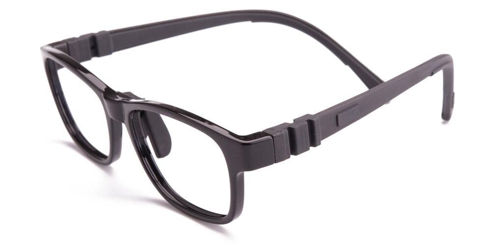 Doris Black Rectangle Silica-gel Eyeglasses