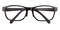 Doris Black Rectangle Silica-gel Eyeglasses