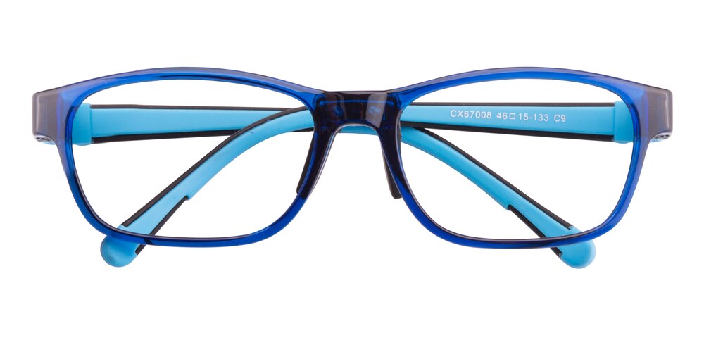 Doris Blue Rectangle Silica-gel Eyeglasses