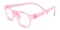 Doris Pink Rectangle Silica-gel Eyeglasses