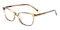 Elva Brown Rectangle Acetate Eyeglasses