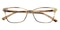 Elva Brown Rectangle Acetate Eyeglasses