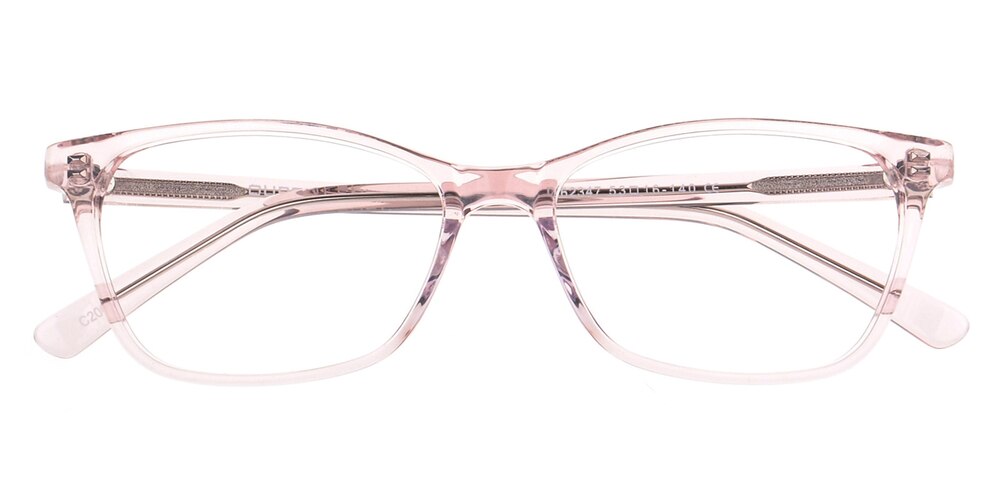 Elva Pink Rectangle Acetate Eyeglasses