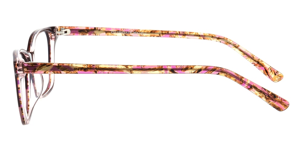 Elva Purple Rectangle Acetate Eyeglasses