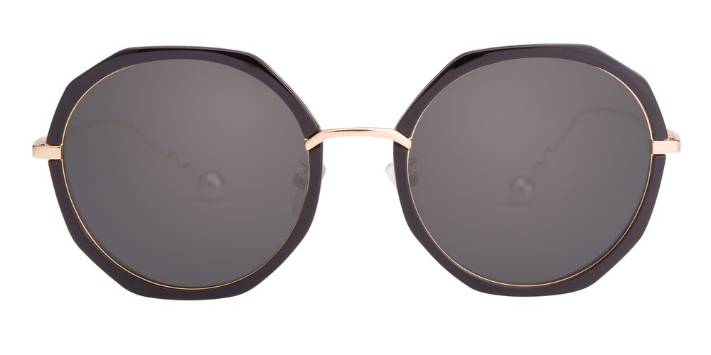 Zora Black Round TR90 Sunglasses