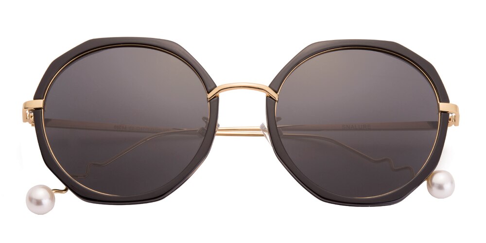 Zora Black Round TR90 Sunglasses