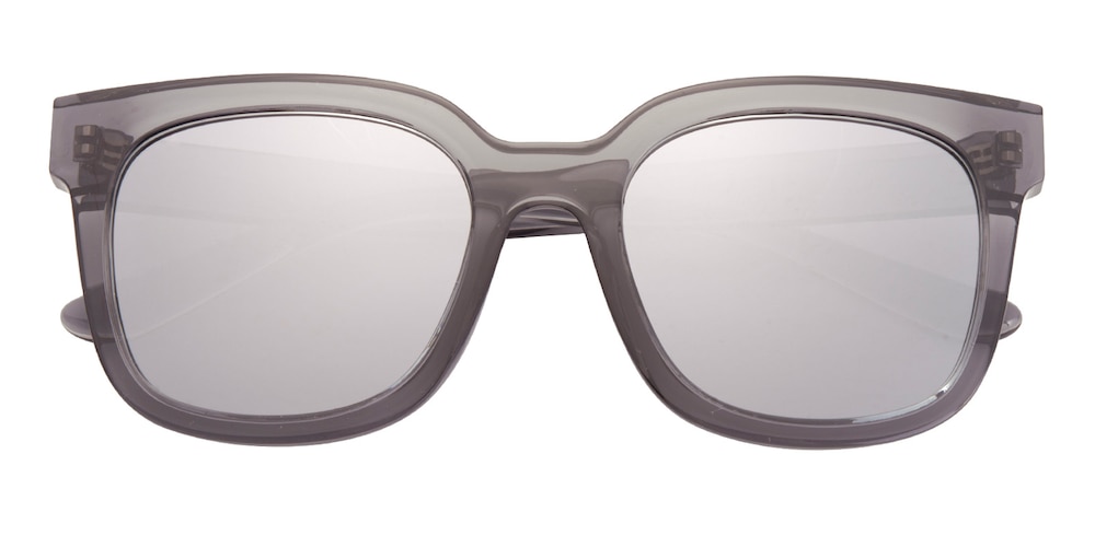 Wen Gray/Silver mirror-coating Classic Wayframe TR90 Sunglasses