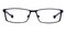 Zachary Black Rectangle Metal Eyeglasses
