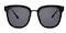 Montreal Black Square Plastic Sunglasses