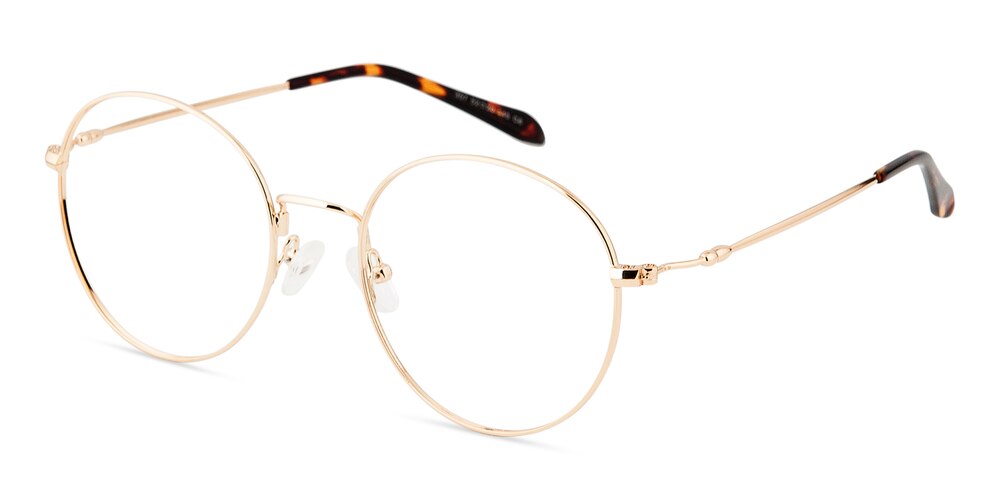 Glenview Golden Round Metal Eyeglasses