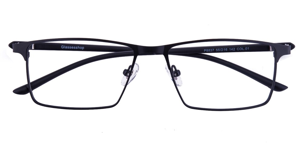 Barret Black Rectangle Metal Eyeglasses
