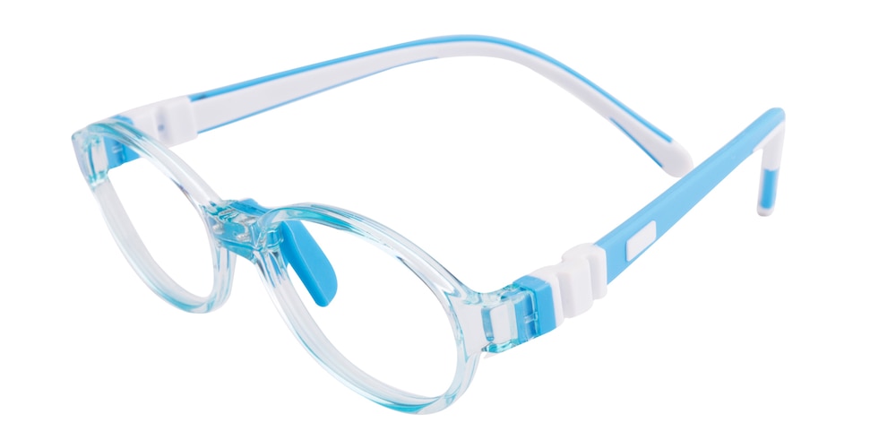 Brooke Blue Oval Silica-gel Eyeglasses