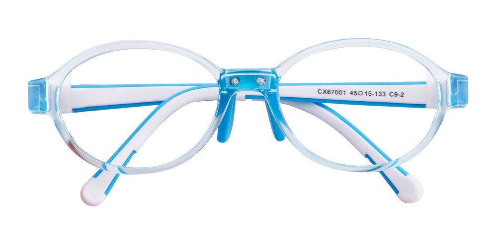 Brooke Blue Oval Silica-gel Eyeglasses