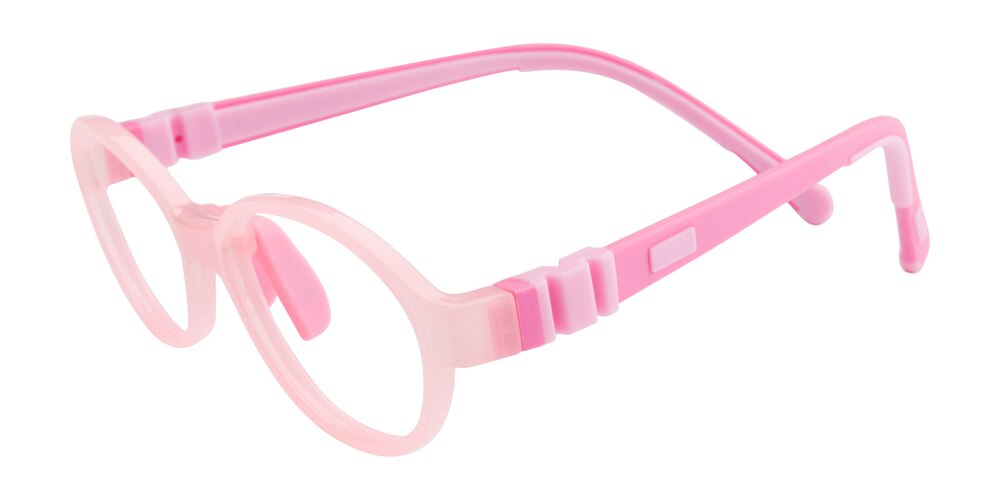 Brooke Pink Oval Silica-gel Eyeglasses