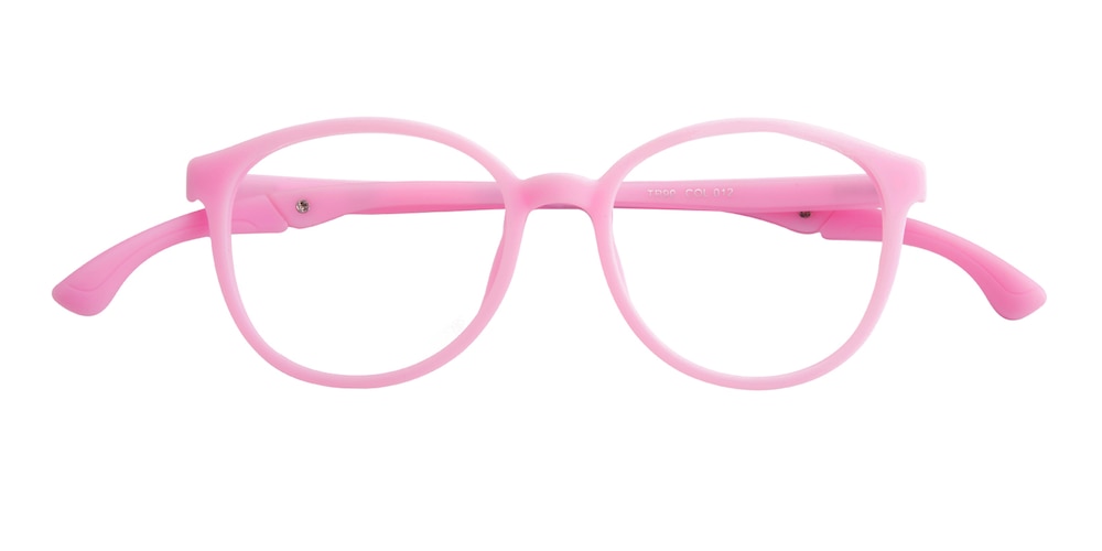 Christine Pink Round Silica-gel Eyeglasses