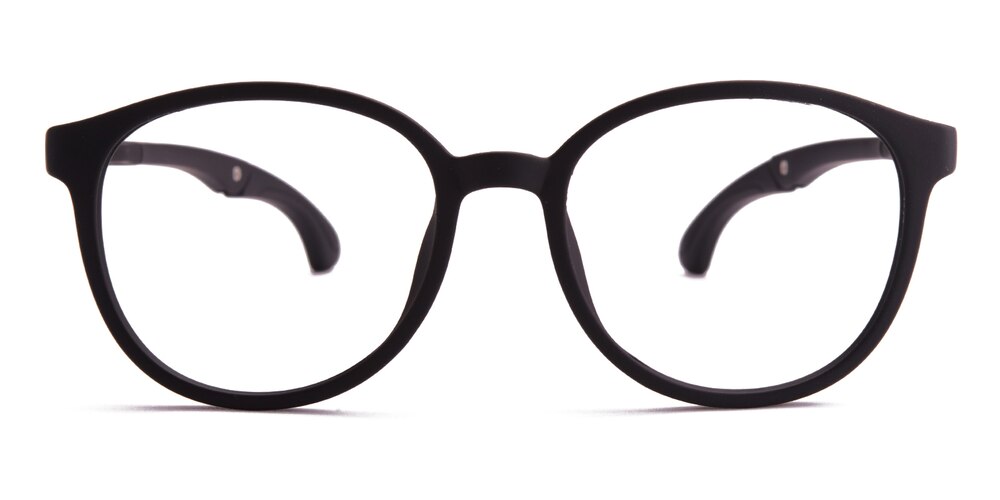 Christine Black Round Silica-gel Eyeglasses