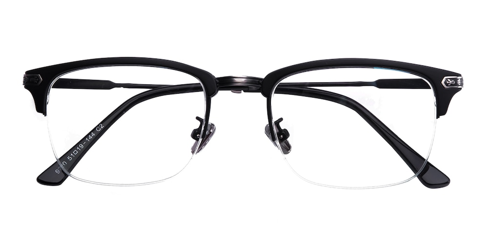 Gemini Black Classic Wayframe TR90 Eyeglasses