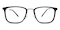 Virgo Black Rectangle TR90 Eyeglasses