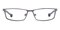 Zachary Gunmetal Rectangle Metal Eyeglasses