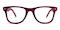 Sudbury Burgundy Classic Wayframe Plastic Eyeglasses