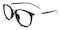 Andrea Black Oval TR90 Eyeglasses