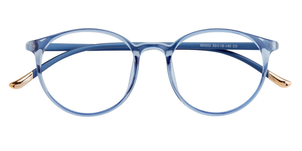 Buffalo Blue Round Ultem Eyeglasses