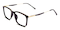 Ward Black Rectangle TR90 Eyeglasses