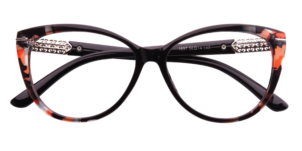 Jean Black Cat Eye Plastic Eyeglasses
