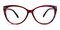 Jean Red Cat Eye Plastic Eyeglasses