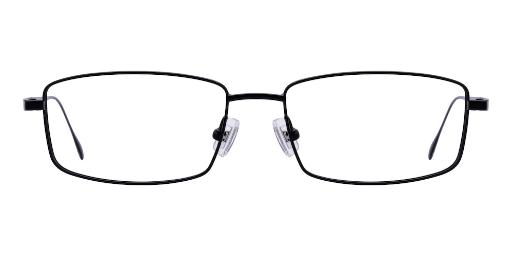 Jeff Black Rectangle Titanium Eyeglasses