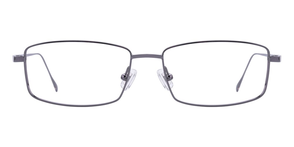 Jeff Gunmetal Rectangle Titanium Eyeglasses