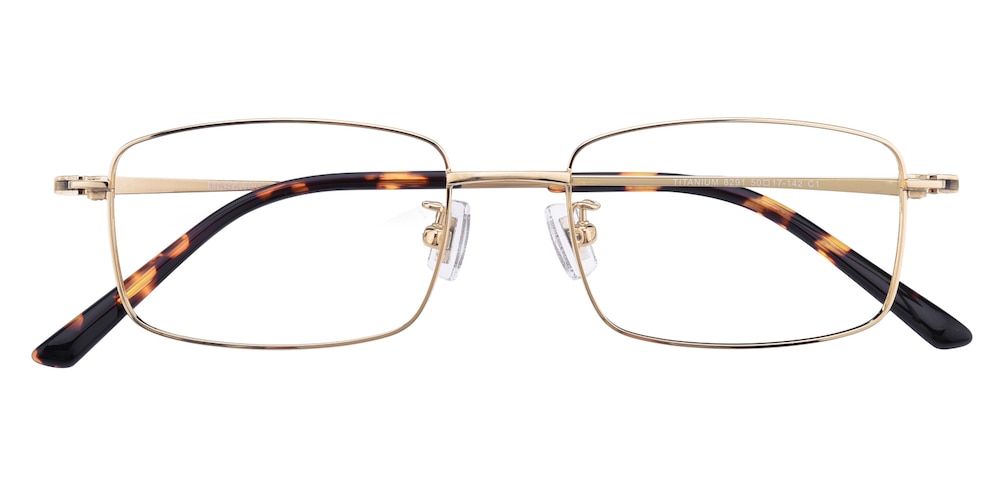 Olaf Golden Rectangle Titanium Eyeglasses