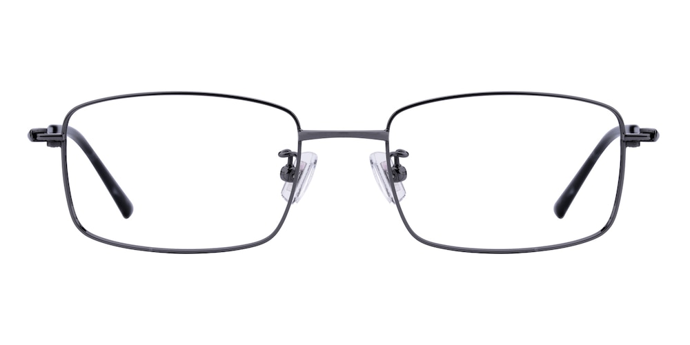 Olaf Gunmetal Rectangle Titanium Eyeglasses