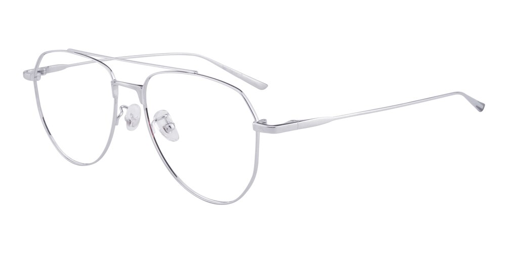 Smith Silver Aviator Titanium Eyeglasses