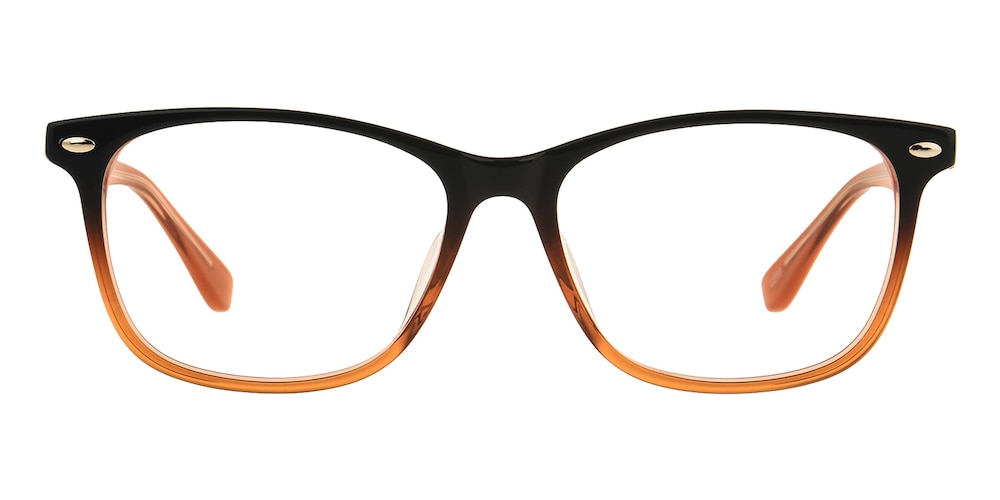 Scorpio Black/Orangle Classic Wayframe Acetate Eyeglasses