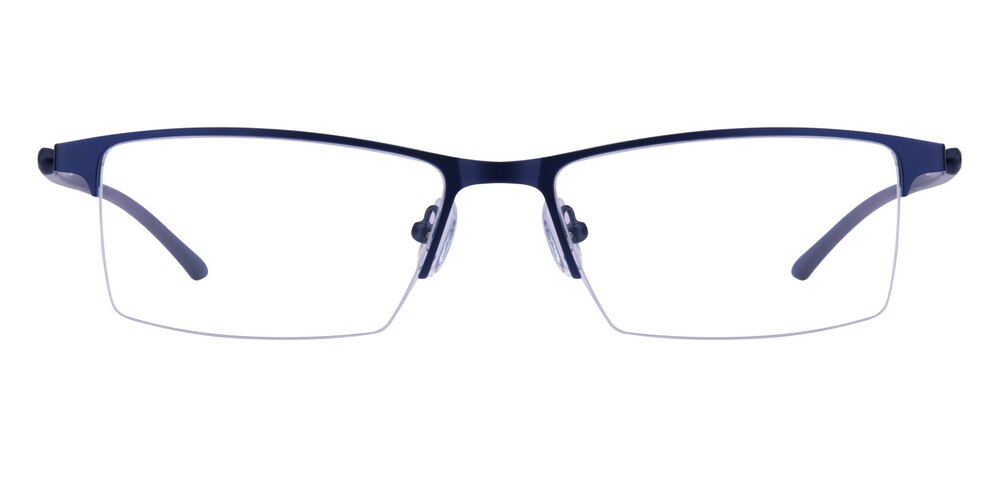 Darren Blue Rectangle Metal Eyeglasses