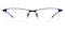 Darren Blue Rectangle Metal Eyeglasses