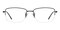 Clarence Black Rectangle Titanium Eyeglasses