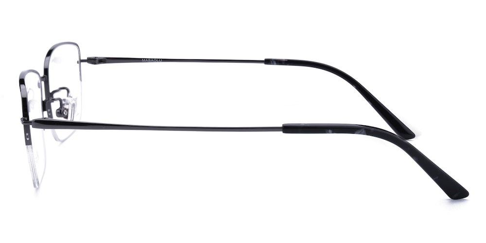 Clarence Gunmetal Rectangle Titanium Eyeglasses
